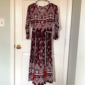Maroon Maxi Dress